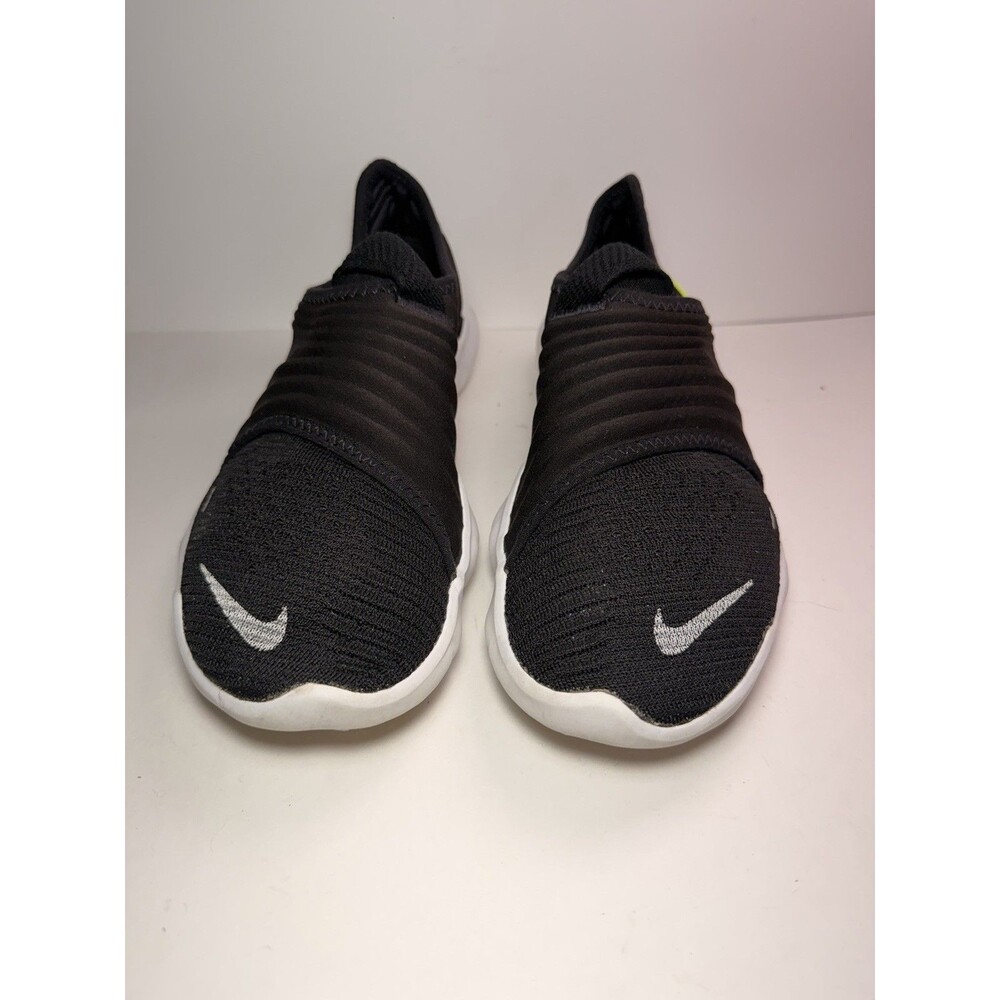 Nike Free RN Flyknit 3.0 Men's Size 9.5 Black Volt Running Shoes AQ5707-001